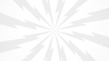 Background with Animated Spiral Lightning Rays in Retro Cartoon Pop Style video