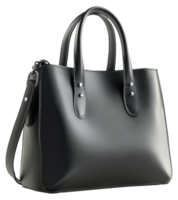 Classic Structured Handbag with Shoulder Strap on a Transparent Image png