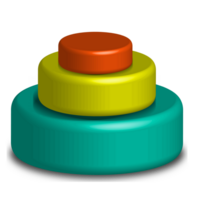 a stack of colorful buttons on a transparent background png