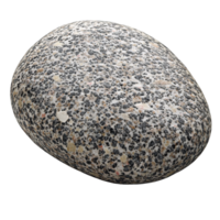 Closeup of a speckled granite pebble on a transparent background, showcasing its unique texture and natural stone composition for geological study png