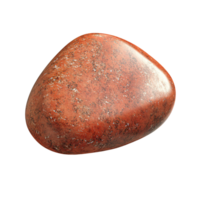 Polished Red Jasper Stone on a Transparent Background, a closeup of a tumbled gemstone with natural patterns and earthy tones, ideal for geology and mineralogy concepts png