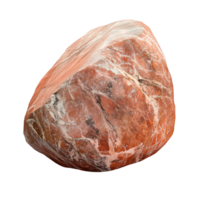 Polished Red Marble Stone with White Veins on Transparent Background, a geological specimen showing natural patterns and textures for design elements png