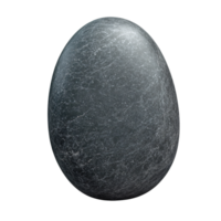 Stone textured egg on a transparent background, symbolizing ancient fossil, mysterious artifact, or geological specimen Concept of paleontology, geology, and archeology png