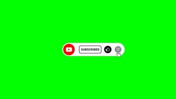 Subscribe Like Notification Button with Green Background video