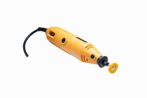 Mini Drill Grinder Rotary Tool, instrument for handwork on white background photo