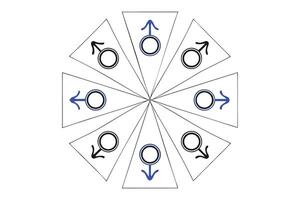 High resolution radially symmetrical female figure banner design for advertisement vector