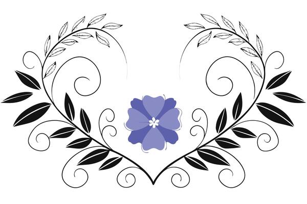Seamless hand drawn floral calligraphy design for textile printing and surface pattern