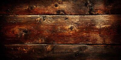 Dark Brown Rustic Wooden Planks Texture Background photo