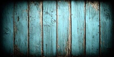 Old Weathered Teal Blue Painted Wooden Planks Background Texture photo