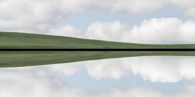 a computer generated image of a field and sky photo