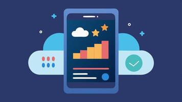 Sleep Analysis Tool A visual of a smartphone app showing sleep data analytics with a graphic of a bed and sleep quality ratings linked to AI recommendations for better sleep. vector