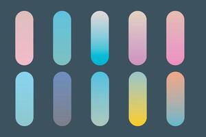 pastel gradient collection set in isolated background vector