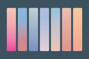 smooth gradient set in isolated background vector
