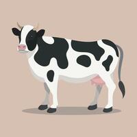 dairy cow in isolated background vector