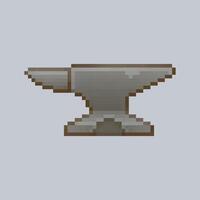 an anvil tool in pixel art style vector