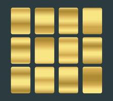 gold gradient palette collection set in isolated background vector