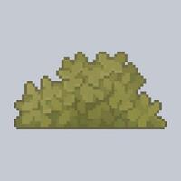 simple bush in pixel art style vector