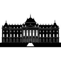 the palace of versailles with its grand architect vector