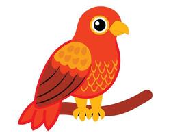 a vibrant watercolor of a red shouldered hawk with its striking feathers vector