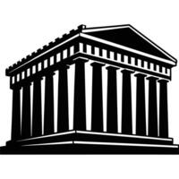 the parthenon in athens standing proud against a vector