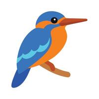 a serene watercolor of a kingfisher perched on a branch near water vector