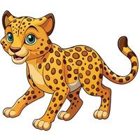 realistic depiction of a cheetah sprinting across the plains vector