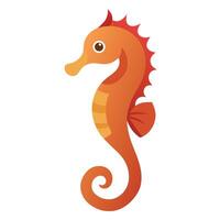a realistic watercolor of a tiny seahorse floating gently vector