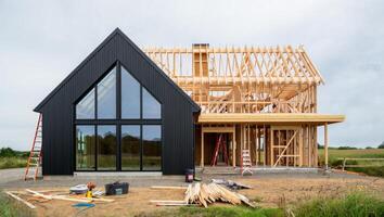 Modern Farmhouse Build with Open Frame and Industrial Finish photo