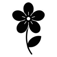 A black and white flower silhouette on a white background vector