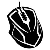 A black and white computer mouse on a white background vector