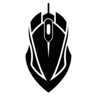 A black and white computer mouse icon on a white background vector