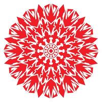 Exploded Round Ornament Illustration vector