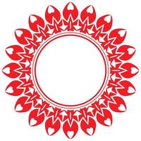 Crab Frame Round Ornament Illustration vector