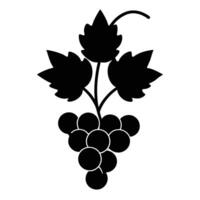 Grapes black silhouette on white background vector