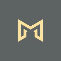 Modern minimal M Logo Design and template. initial M icon Monogram and Letters in . vector