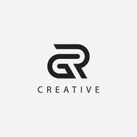 Abstract letters RG, GR, R, G initials monogram logo concept on luxury background. vector