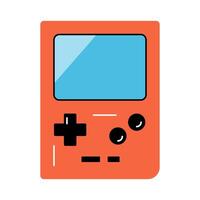 Retro handheld game console flat icon illustration vector