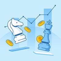 Mastering Financial Strategy The Chess of Wealth and Success vector