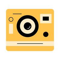 Retro camera icon flat illustration vector