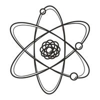 atomic structure illustration simplified atom model with electrons and nucleus diagram vector