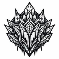 Intricate Geometric Crystal Design with Abstract Sharp Angles and Symmetry vector