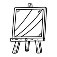 blank art easel with empty canvas on wooden stand, creativity and painting inspiration vector