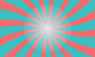Red and Blue Spiral Optical Illusion. Striking Radiating Stripe Pattern for Backgrounds and Creative Designs vector