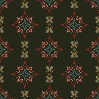 Abstract ethnic pattern in elegant damask format vector