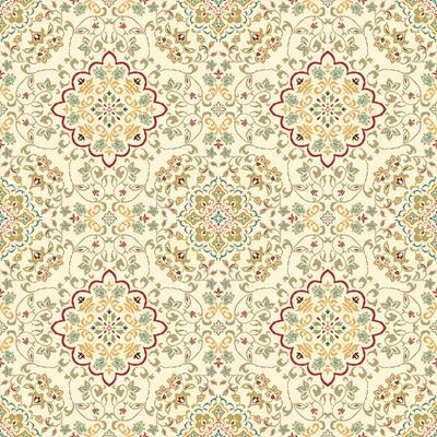 Artistic ethnic pattern inspired by damask lace motifs