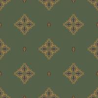 Unique bohemian damask in ikat style, hand-rendered as a . vector