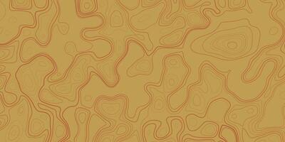 Topographic map design in warm tones showcasing abstract landform patterns vector