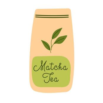 disfrutando matcha té en un sereno ajuste con naturaleza y relajación rodeando vector