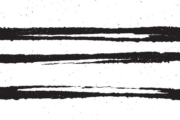High-resolution grunge ink brush strokes with distressed horizontal black lines on a white background. Perfect for artistic designs, digital art, print overlays, and abstract creative projects.