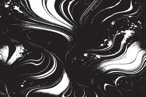 High-contrast black and white abstract marble texture with fluid ink swirls. Perfect for backgrounds, posters, web, and print design. Ideal for modern, minimalist, and artistic projects. vector